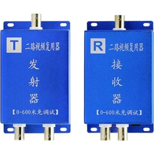 Cctv Camera 2ch Coaxial Cable Video Signal Multiplexer Adder Video Converter/ Transmission Monitor Dual Video Multiplexe