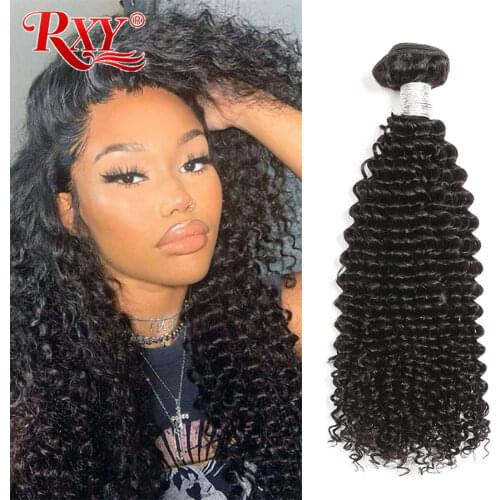 Kinky Curly Hair Bundles RXY Human Hair Bundles Extensions Brazilian Hair Weave Bundles Remy Human Hair Bundles Weaves