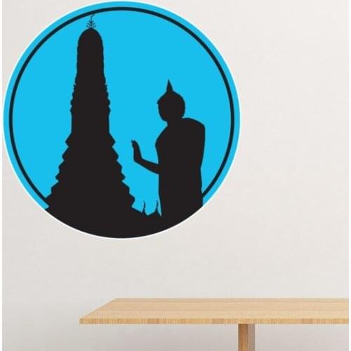 Kingdom of Thailand Thai Customs Culture Made in Thailand Buddha Shield Wall Sticker Decals Mural DIY Wallpaper for Room Decal