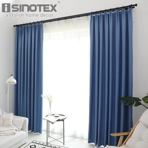 Modern Blackout Curtains Window Treatment Blinds Solid Finished Drapes for Living Room Shade Panel Home Window Curtain Decor