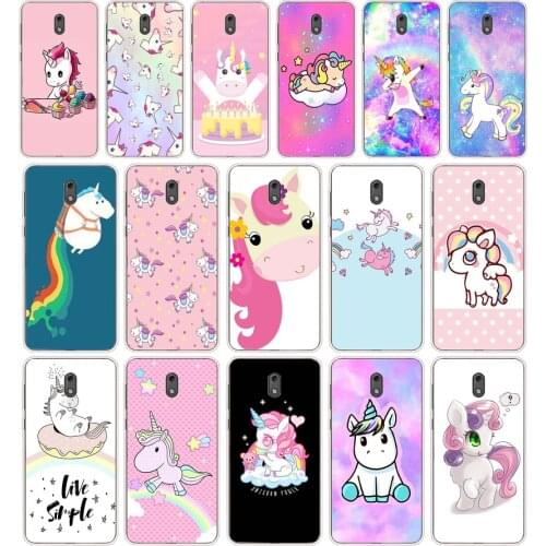 74 Unicorn On Rainbow Jetpack Silicone TPU Protective Cover Phone Case On Case For Nokia 2 2.3 3 3.1 5 5.1 Case Soft