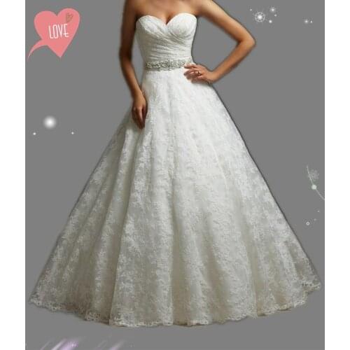JIN IS YARN lace flower Sweetheart White Ivory Fashion Sexy 2019 Wedding Dress es for brides plus size maxi size 2-24W