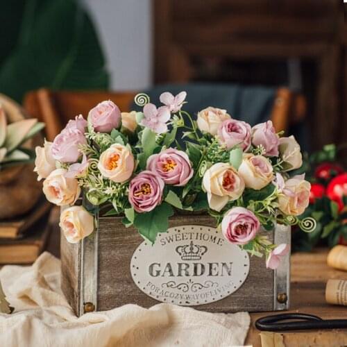 1 Bunch of 10 Beautiful Artificial Peony Rose Silk Flower DIY Home Garden Party Wedding Decoration Fake Flower