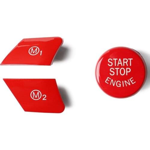 1Set Auto Steering Wheel M1 M2 Mode Button Start Engine Switch Button for B-MW 1/2/3/4/5/6 Series X5 X6 F15 F16 M Sport