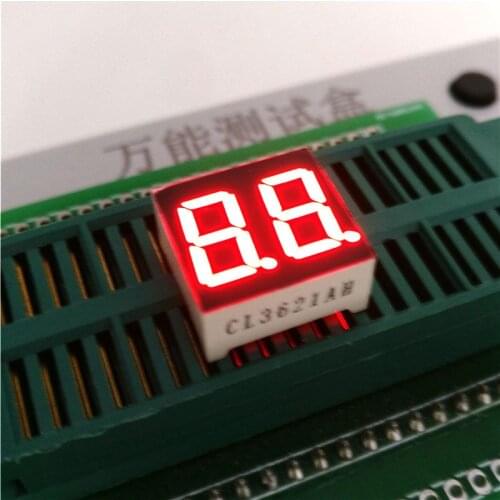 10pcs 7 segment Common Cathode/ Anode 2 Bit digital Tube 0.36" 0.36in. Red LED Display 7 segmentos LED Digital tube