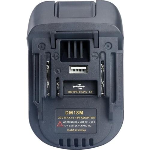 Oein New 20V To 18V Battery Conversion DM18M Li-Ion Charger Tool Adapter For Milwaukee Makita Bl1830 Bl1850 Batteries