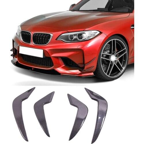 A-C Style Carbon fiber Front Bumper Splitter Fins 4 Pcs Set Fit For BMW F87 M2