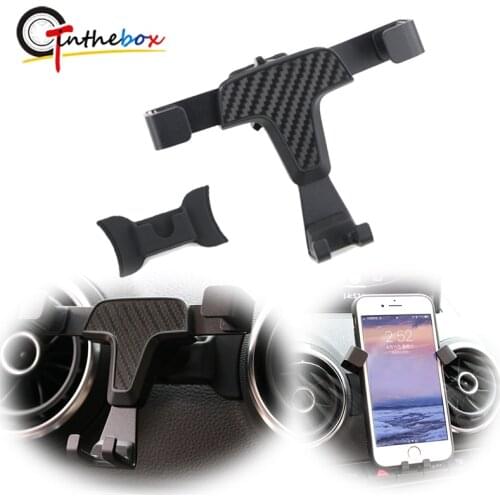 Carbon Fiber Style Adjustable Car Air Vent Outlet GPS Smart Cell Phone Mount Cradle Holder Stand For 2015-2019 Audi A3 S3 RS3