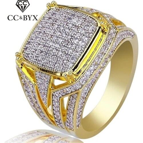 CC Rings For Men And Women Cubic Zirconia Square Stone Ring Classic Bridal Wedding Engagement Jewelry Drop Shipping CC2191