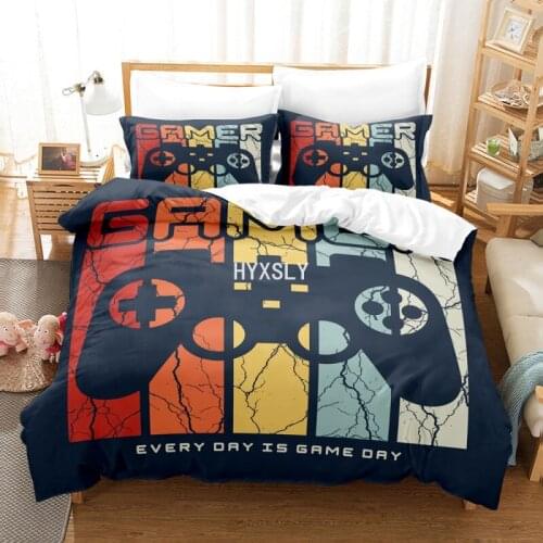 Gamer Gamepad 3D Print Bedding Set Fashion Cartoon Duvet Cover King Queen Single Full Size Kids Boys Girl Teen Quilt Comforter