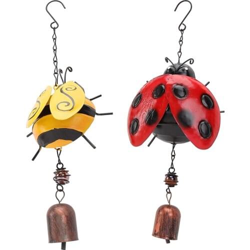 Honeybee Wind Chime Hanging Mobile Bell Windchime Outdoor Living Yard Wind Chimes Garden Bells Decoration Crafts For Garden Yard