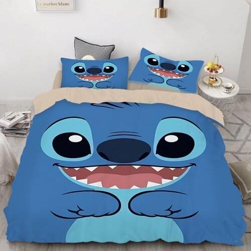Disney Lilo & Stitch Bedding Set 3D Cartoon Duvet Cover Kids Children Boys Girls Quilt cover Sets Home Textile Bedroom Decor