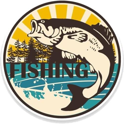 Creative Personal Wilderness Fishing Car Sticker Windshield Motorcycle Decal High Quality Vinyl Cover Scratches Waterproof PVC