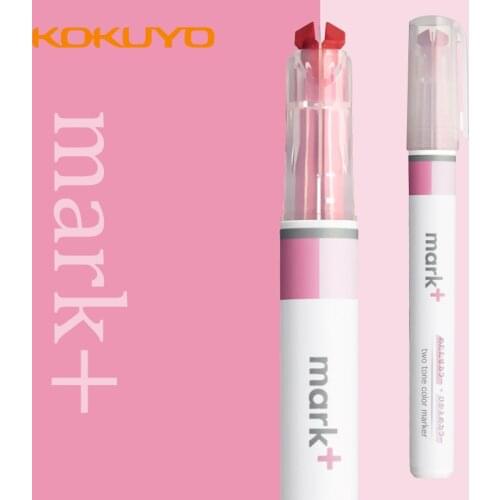1pcs Kokuyo Mark+ Double-headed Color Highlighter Pen Key Markers for Students with School Supplies Stationery