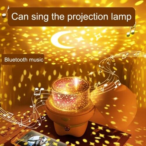 Cute Pet Projection Light Led Rotating Romantic Starry Sky Projection Lamp Children Starlight Bluetooth Speaker Bedroom Decorate