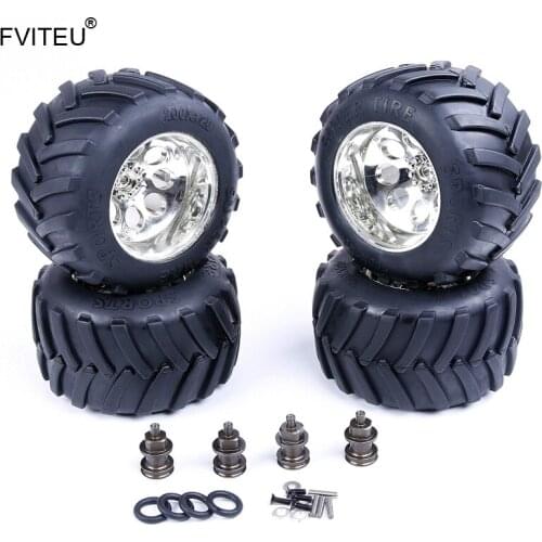 FVITEU Modified Bigfoot tire assembly kit for 1/5 HPI Losi 5ive T Rovan LT King Motor X2