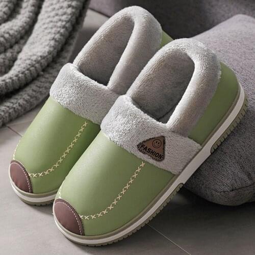 Men slipper boots Waterproof cotton slippers Winter home non-slip plus velvet home warm thick bottom Hight Boots