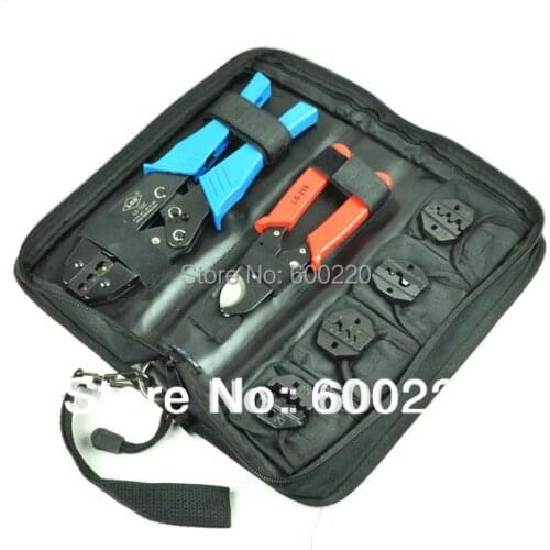 Crimping Tool Kit LS-K03C with cable cutter & replaceable dies, Combination hand tool set tool kit