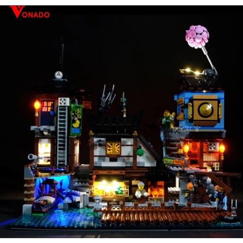 Led Light Set For 70657 06083 Ninjagoing City Docks Set Building Blocks Bricks Toys (led Light+battery Box)