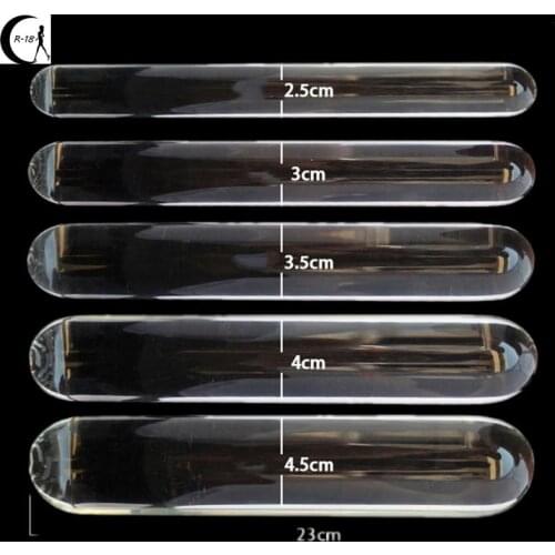 Huge Faux Crystal Glass Butt Plug Dildo Double Ended Anal Sex Massager Vaginal Stimulator for Beginner and Experienced People