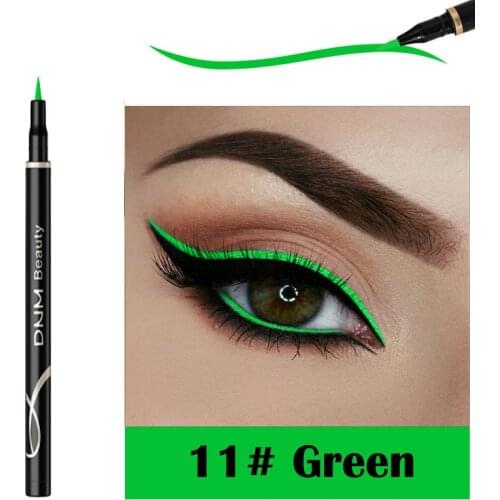 DNM Matte Eyeliner Cat Eye Makeup Long-lasting Waterproof Sweat-proof Quick Dry Not Blooming Liquid Eyeliner 12 Colors TSLM2