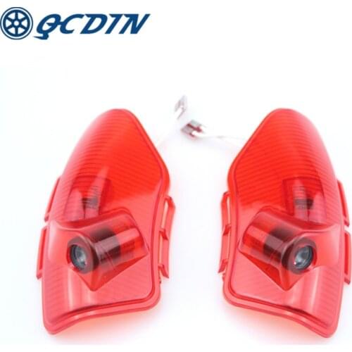 QCDIN For KIA Car LED Door Welcome Logo Light Laser Shadow Projector Light for KIA OPTIMA K5 CERATO Sorento Quick Installation