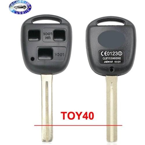 SALE! 3 Buttons Remote Key Shell Case Fob TOY40 (long) for Lexus 40CM groove,42cm blade