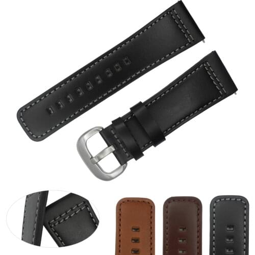 YQI 28mm Italy Oily Genuine Leather Watch Strap Brown Black Watch Band Watchband For Mens Watches Seven Friday