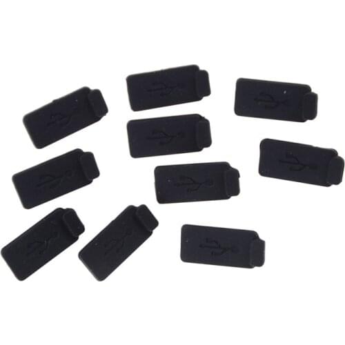 10pcs/lot Rubber Soft Dust Cap USB 2.0 3.0 Interface Prevent Rust Dust Plug Durable Black For PC Laptop USB Plug Cover Stopper