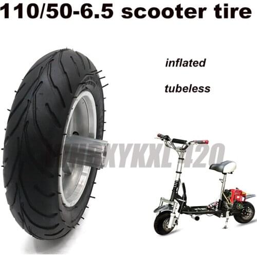 110/50-6.5 scooter tire Inflatable rear-resistant alloy hub tires for racing purpose suitable for 10 inch electric motor scooter