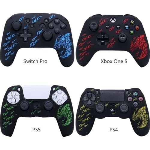 Silicone Case Skin For Nintendo Switch Pro PS4 PS5 XBOXONES Controller Gamepad Joystick Video Game Accessories For Playstation 4
