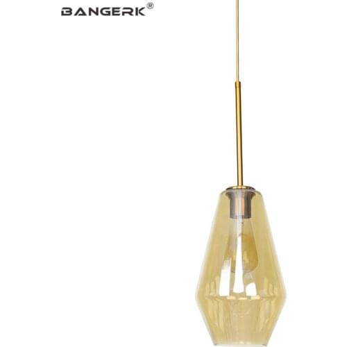 Nordic Design Glass Pendant Light LED Edison Loft Decor Modern Hanging Lamp Dining Room Bedroom Bar Home Lighting Droplight