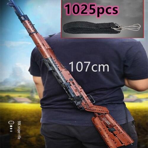 98K Sniper Rifle Gun Toys Assembly Building Blocks Bricks Creator Kids Toys Boys Gifts Parent-Child Interaction Shooting Games