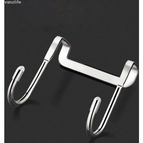 Vanzlife Stainless steel free punching cabinet door without trace hook S-type door hanger hanger door back coat hook small hook