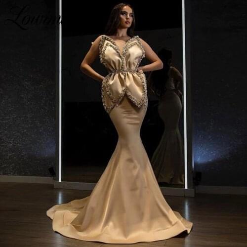 Beading Evening Dresses Vestidos De Fiesta 2021 Dubai Mermaid Long Prom Dress Robe De Soirée Formal Party Gowns Abendkleider