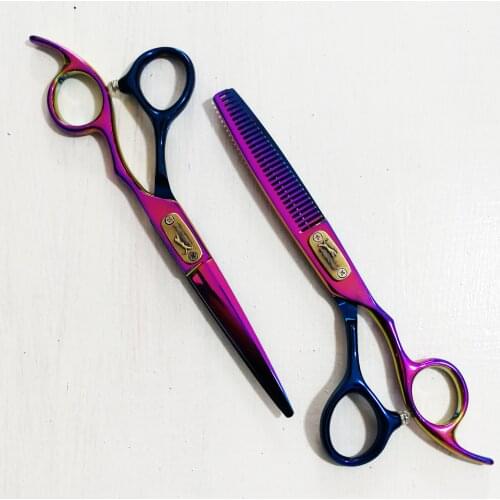 SR-6CR-010 Hairdressing Scissors Hair Professional Thinning Shears Set Hair Cutting Scissors Barber Scissors 440C