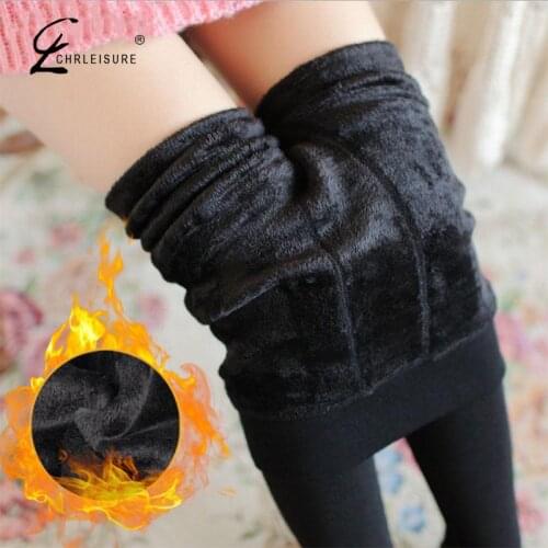 S-XL 8Colors Winter Warm Leggings women High Waist Thick Velvet Legging Solid All-match Leggings Women