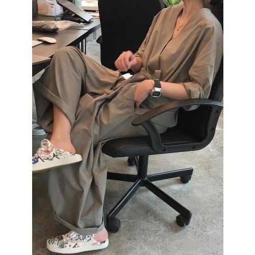 Women Jumpsuits Rompers Summer Casual V-neck Bandage Overalls Jumpsuit Long Sleeve Wide Leg Loose Jumpsuit 205