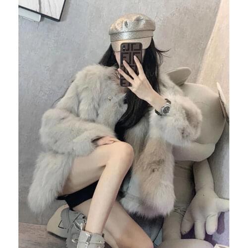 Women 2021 Winter Fashion Faux Fur Coat New Female Thick Warm Artificial Fox Fur Jackets Ladies Elegant Casual Overcoats C436