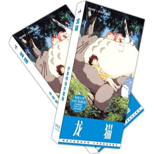 180pcs/Set Hayao Miyazaki Totoro Postcard/Greeting Card/Message Card/Christmas and New Year gifts