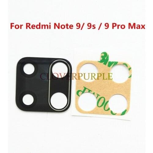 1x Rear back camera glass lens cover with Adhesives Replacement Part for Xiaomi Redmi Note 9s 9 Pro Max