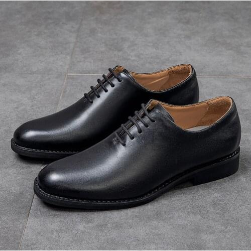 2021 Mens Oxfords Shoes Genuine Leather Dress Shoe Male Wedding Shoe Social Chaussure Homme Brown Office Formal Shoe