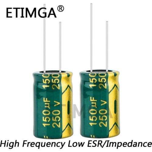 3pcs/lot 250v 150UF High Frequency Aluminum Electrolytic Capacitor Size 16*25MM 150UF 20