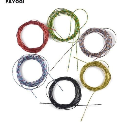 5bags(10m)/set Mixed 5 colors Fly Tying Midge Ribbing Chironomid Trout Nymph Braid Tinsel Thread Lines Hareline