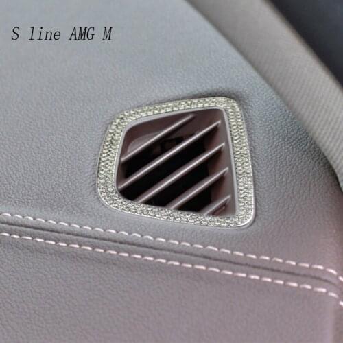 Car Styling Air Conditioner Outlet Decoration Frame diamond Trim For BMW 5 Series G30 G38 Interior Dashboard Air Vents Stickers