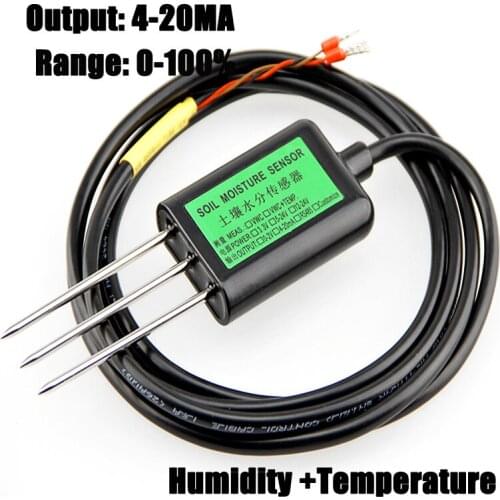Free shipping New 1pc 0-100% Soil sensor 4-20MA output soil moisture sensor humidity temperature sensor -40~80C quality gurranty
