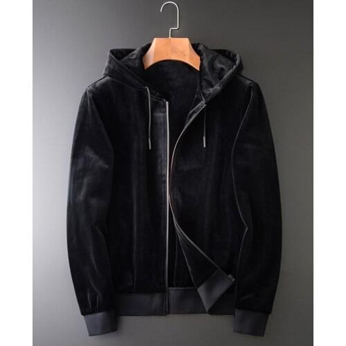 Double Faced Velvet Men Luxury Solid Color Hooded Sweatshirt Male Winter Slim Fit Mens Hoodies Plus Size 4XL