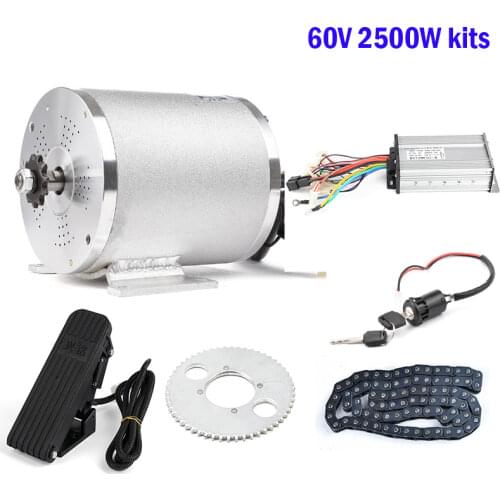 60V 2500W E bike Conversion Kit EBike Electric Bicycle Front Rear Motor Wheel with Pedal 18MOS Brushless Controller E-TRICYCLE