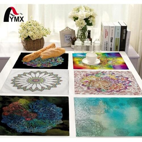 Mandala Printing Cotton Table Mat Polyester Mandala Table Napkins For Wedding Party Decoration Table Napkins