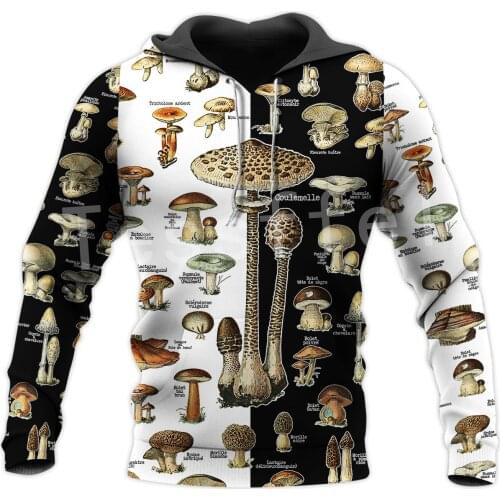 Tessffel Plants Mushroom Fungus Camo Pullover Crewneck Streetwear Harajuku Funny Casual Tracksuit Hoodies 3DPrint Men/Women A-3
